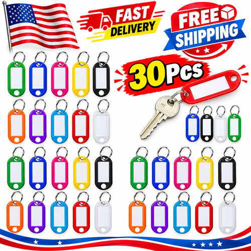 Plastic key tags - plastic,